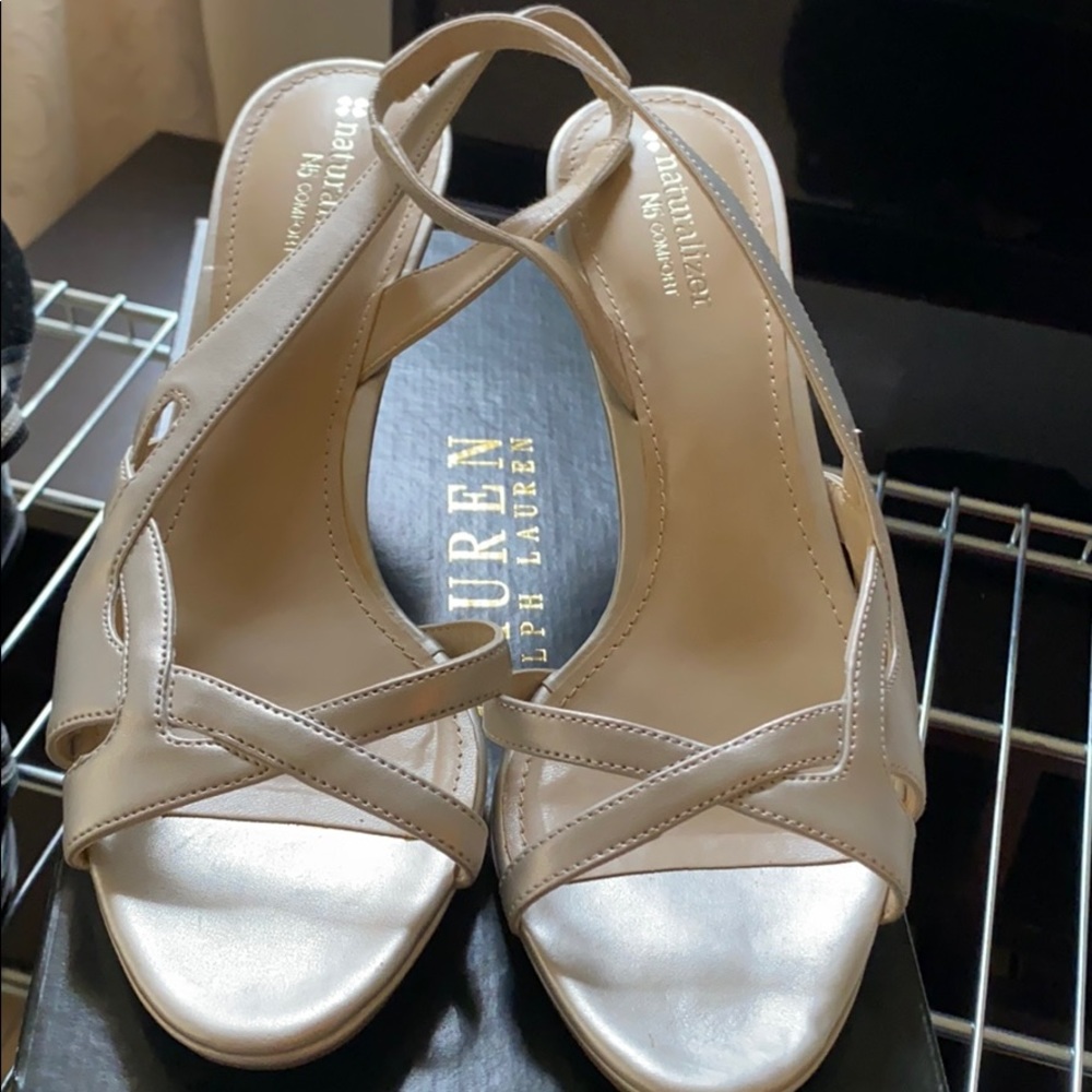Cute silver strap heels